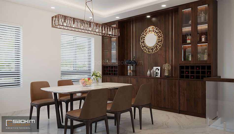 Thiết kế phòng bếp và phòng ăn nhà liền kề La Casta Văn Phú