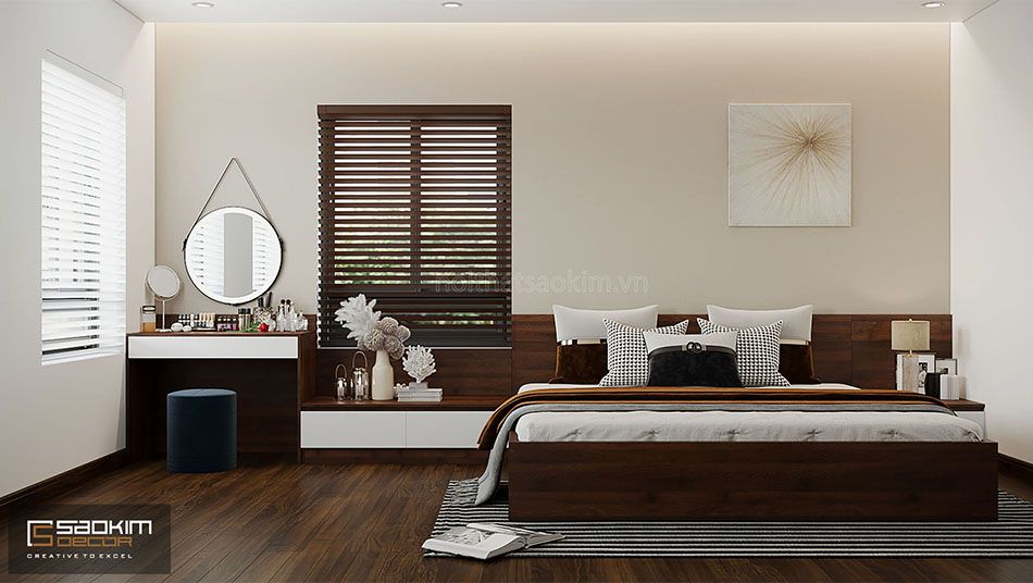 Thiết kế phòng ngủ nhà master liền kề đẹp La Casta Văn Phú