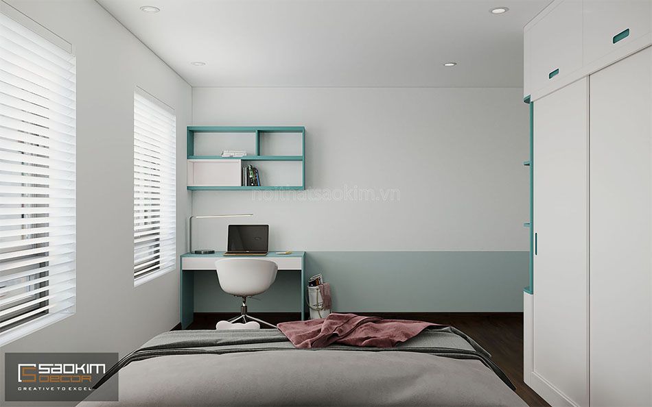 Thiết kế phòng ngủ bé gái nhà liền kề