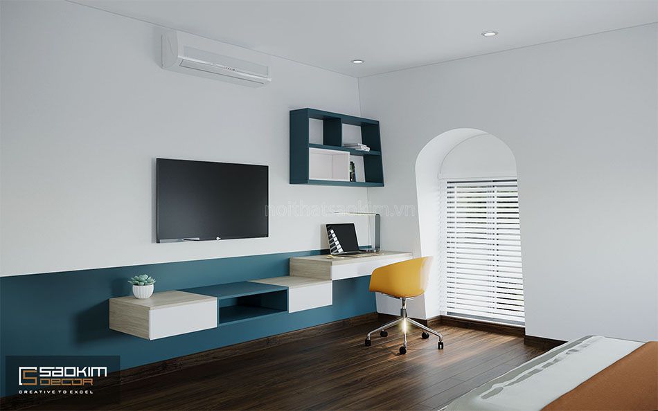 Thiết kế phòng ngủ bé trai nhà liền kề