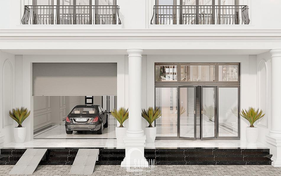 Thiết kế công năng tầng một và hệ thống cửa nhà liền kề Louis City Hoàng Mai