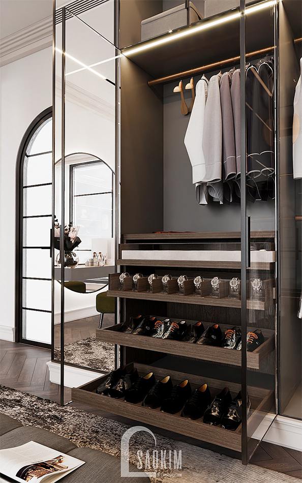 Ngăn để giày và trang sức của hệ tủ quần áo