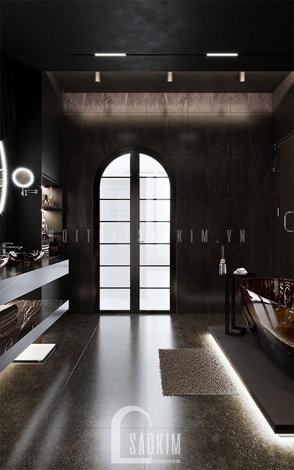 Đá ốp giúp không gian sang trọng và luôn sạch sẽ