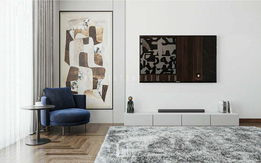 Bức tranh nghệ thuật cùng chiếc tivi siêu to