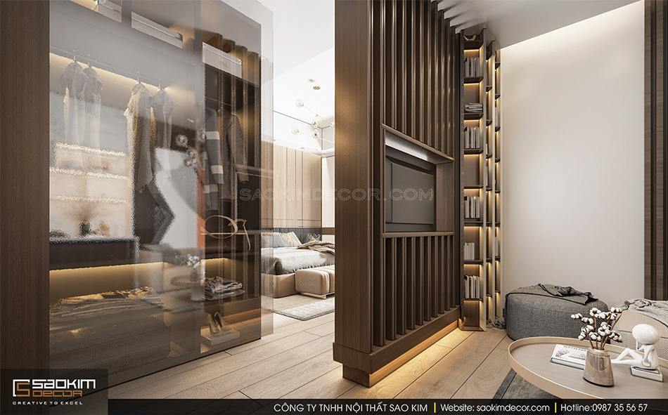 Nội thất phòng ngủ hiện đại, sang trọng mang đậm gu thẩm mỹ, nét cá tính riêng của gia chủ