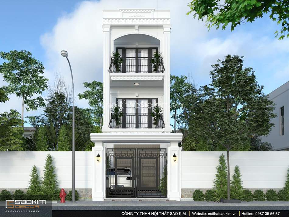 Thiết kế kiến trúc nôi thất nhà phố Âu Cơ - Tây Hồ