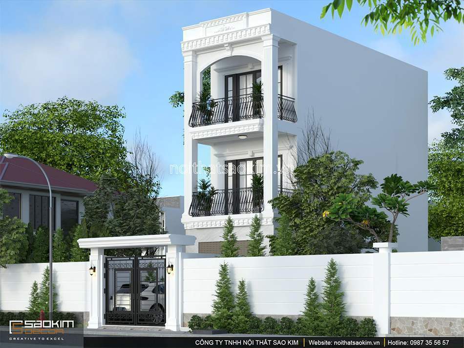 Thiết kế kiến trúc nôi thất nhà phố Âu Cơ - Tây Hồ