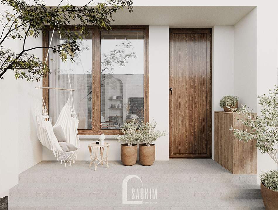 Thiết kế căn nhà nhỏ 58m2 ở Hà Nam theo phong cách Wabi Sabi để tận hưởng kỳ nghỉ cuối tuần