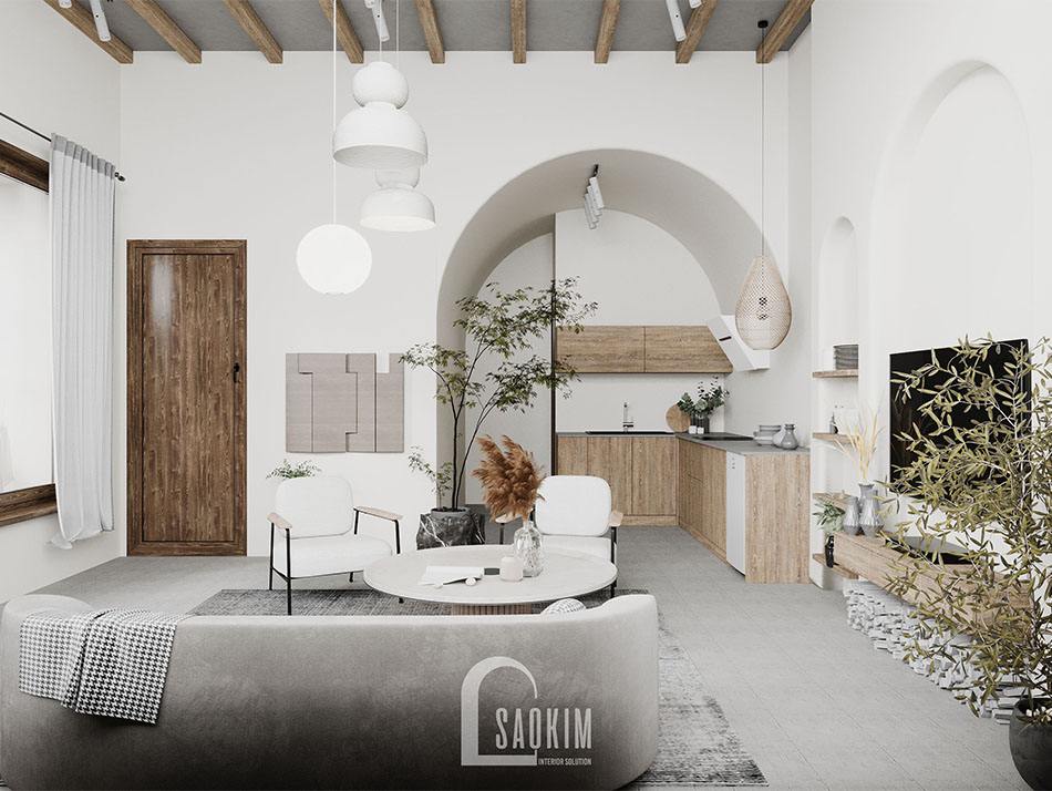 Thiết kế căn nhà nhỏ 58m2 mang vẻ đẹp mộc mạc, nguyên sơ