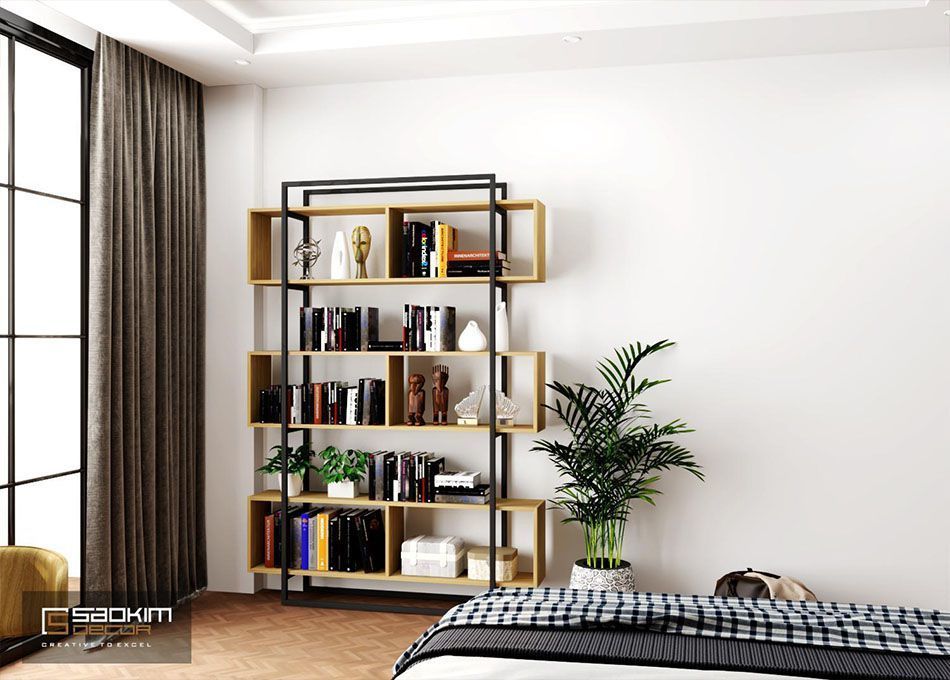 Thiết kế nội thất phòng ngủ con trai nhà phố theo phong cách hiện đại