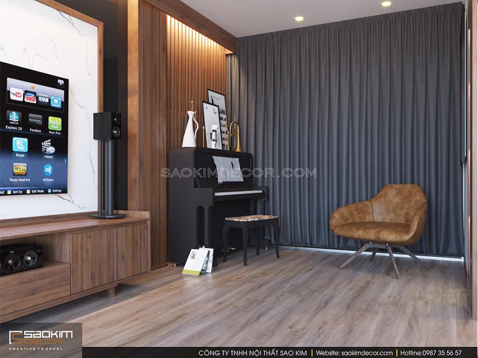 Mẫu thiết kế nội thất phòng khách nhà phố đẹp