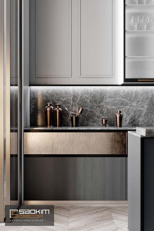 Thiết kế nội thất phòng bếp chung cư