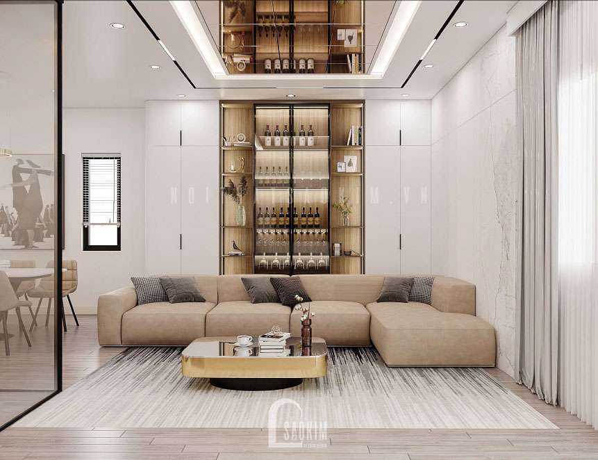 Mẫu Thiết Kế Phòng Khách Bếp Nhà Phố An Hòa Mang Phong Cách Hiện Đại