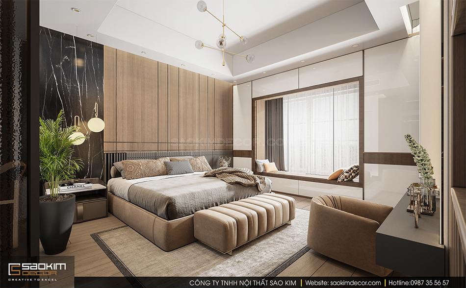 Mẫu thiết kế nội thất phòng ngủ nhà phố