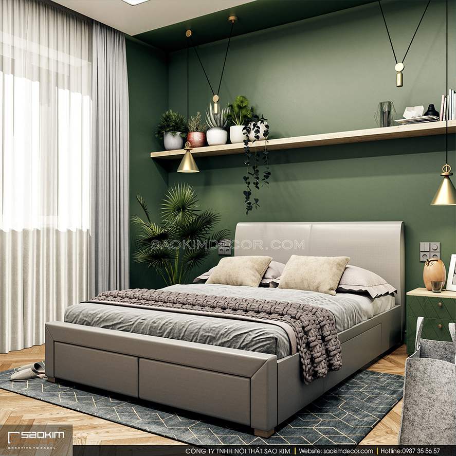 Mẫu thiết kế nội thất phòng ngủ nhà phố đẹp