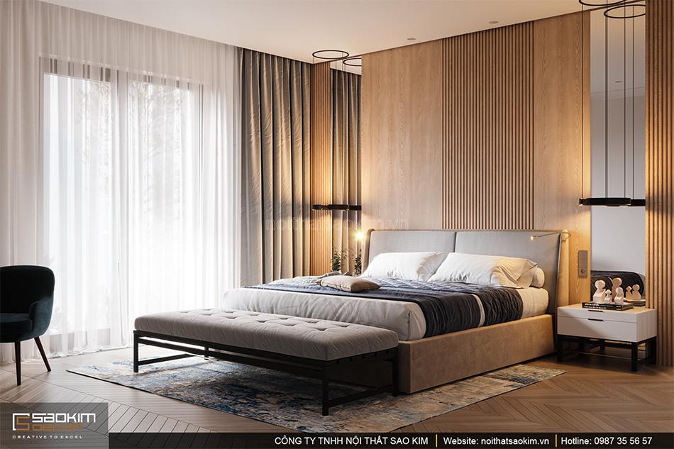 Thiết Kế Nội Thất Phòng Ngủ Chung Cư 131,7m2 Vinhomes West Point
