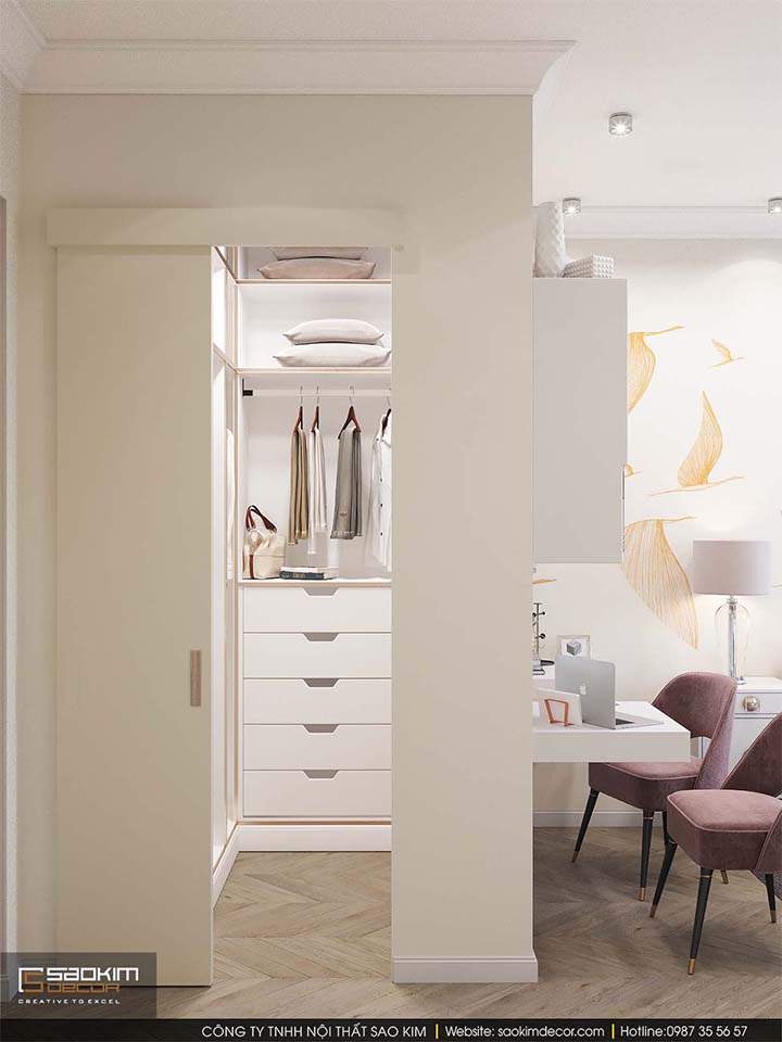 Thiết kế nội thất phòng ngủ đẹp Mỹ Đình Plaza 2