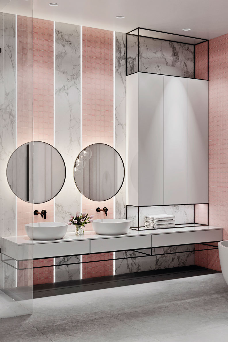 Thiết kế nội thất phòng tắm chung cư CT1 Eco Green City