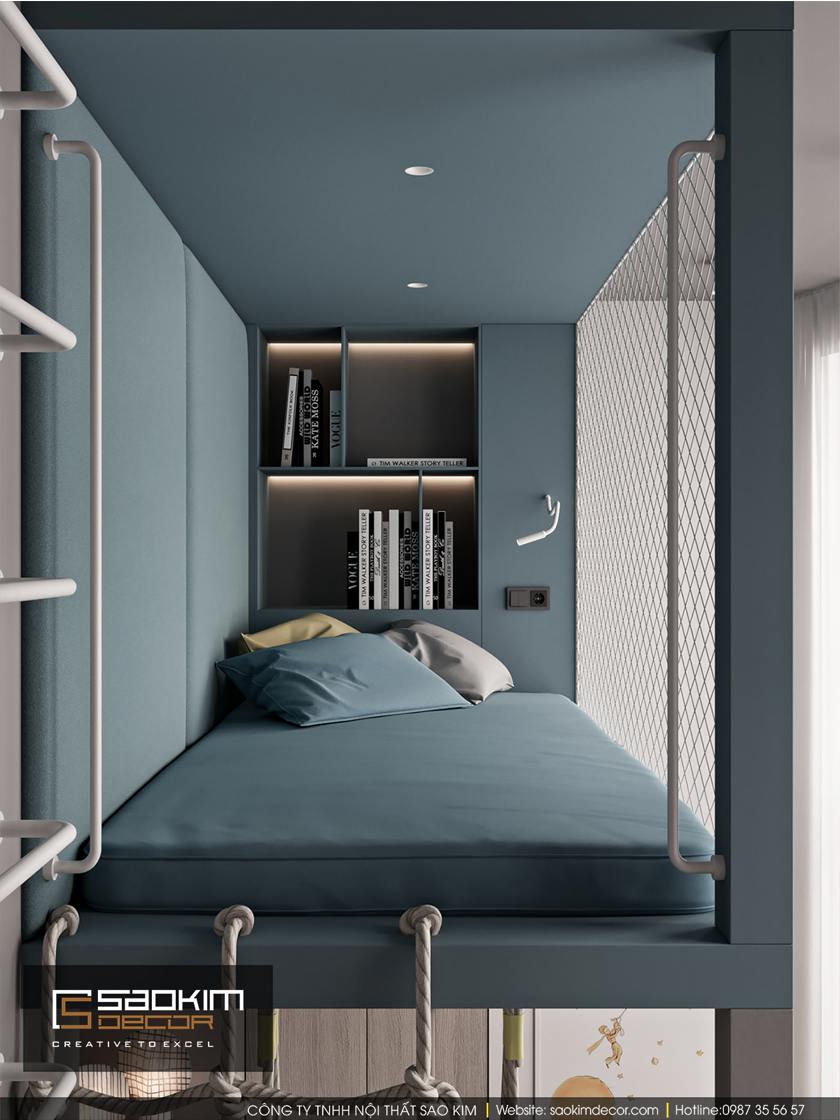 Thiết kế nội thất phòng ngủ bé trai