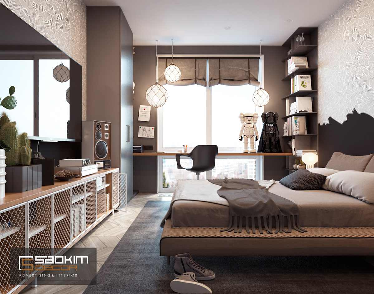 Thiết kế phòng ngủbé trai chung cư