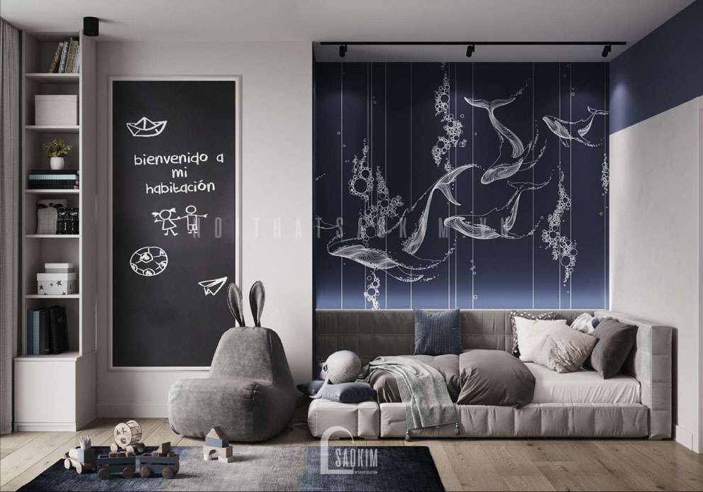 Mẫu Thiết Kế Phòng Ngủ Bé Trai Tại Chung Cư The Matrix One