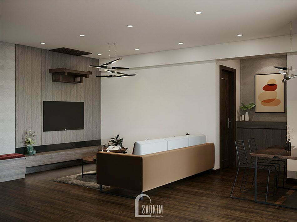 Lựa chọn nội thất gỗ công nghiệp cho mẫu thiết kế căn hộ đẹp rất được chú trọng