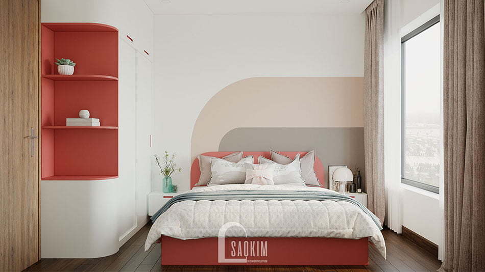 Lựa chọn nội thất gỗ công nghiệp cho không gian phòng ngủ trong mẫu thiết kế căn hộ đẹp