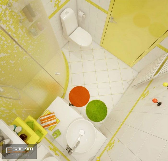 Thiết kế phòng tắm chung cư mini 25m2 cho thuê