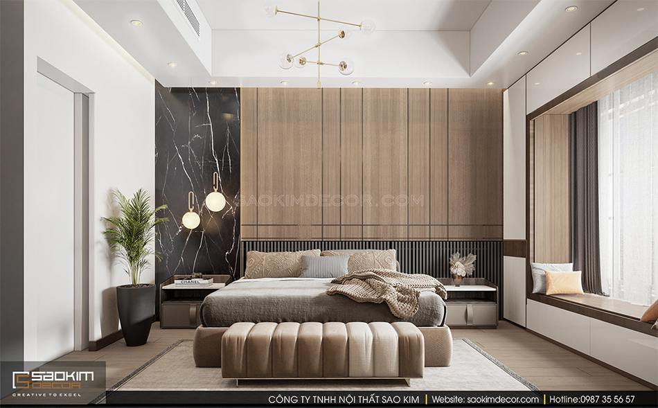 Tổng quan không gian phòng ngủ Master đẹp