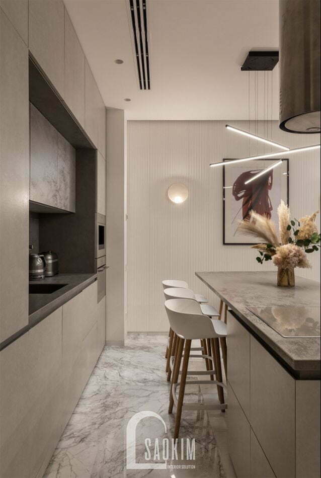 Căn bếp nhỏ xinh, đầy đủ tiện nghi