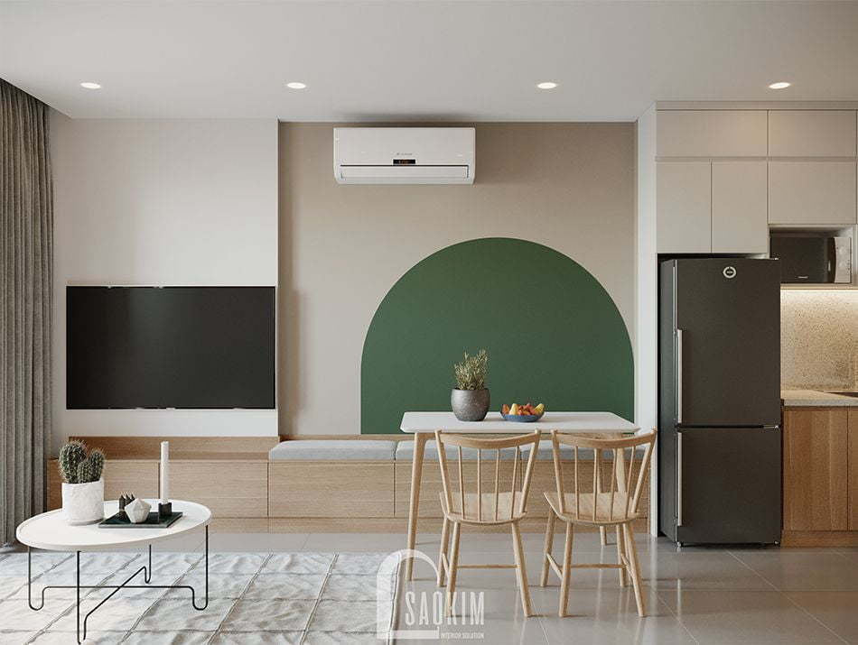 Mẫu căn hộ Vinhomes Ocean Park phong cách Color Block