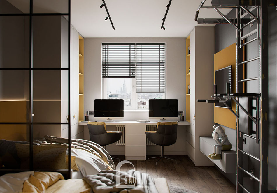 Thiết kế nội thất phòng ngủ cho bé chung cư The Terra An Hưng