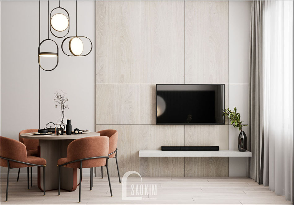 Thiết kế phòng khách chung cư The Terra An Hưng theo phong cách hiện đại