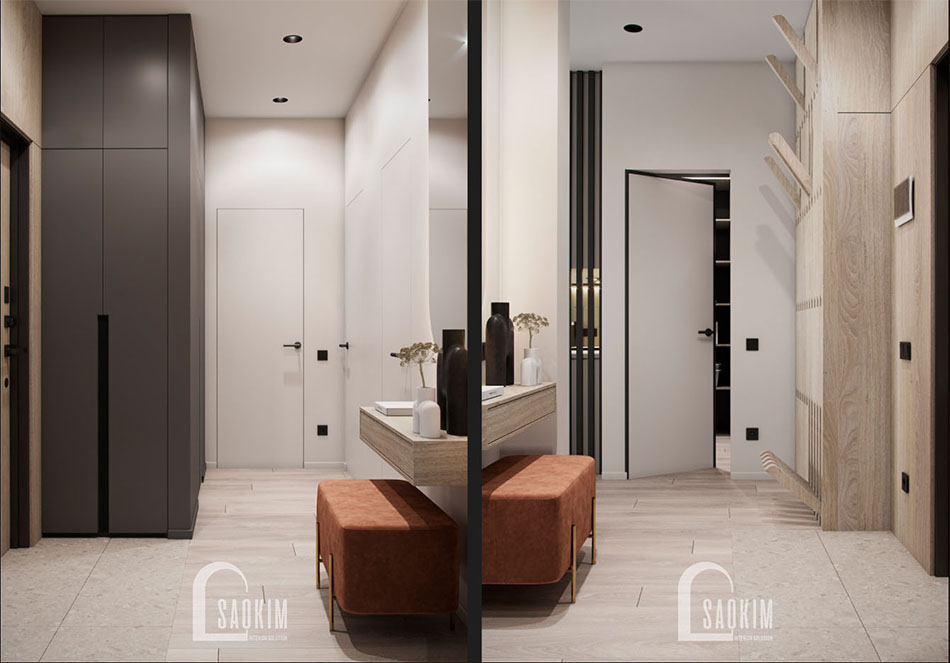 Thiết kế hành lang chung cư đẹp The Terra An Hưng theo phong cách hiện đại