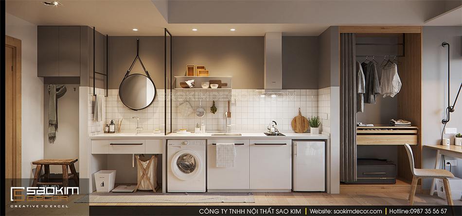 Thiết kế nội thất căn hộ studio theo phong cách Đài Loan