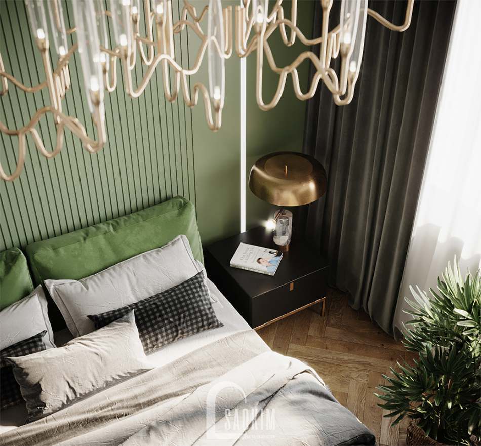 Không gian phòng ngủ căn hộ chung cư mini 40m2 Trường Chinh - Giải Phóng