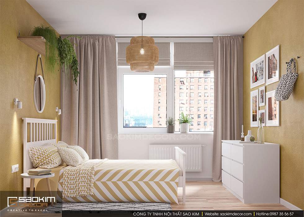 Thiết kế nội thất chung cư Scandinavian ánh sáng đóng vai trò rất quan trọng