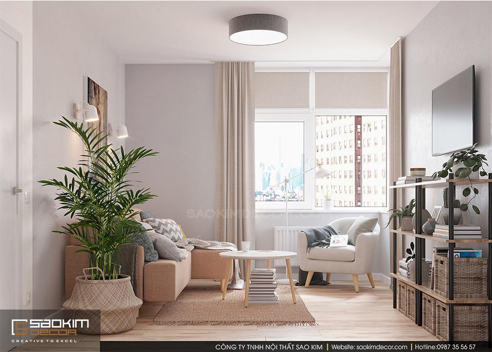 Cách thiết kế chung cư đẹp 60m2 đầy đủ khoa học, tiện nghi