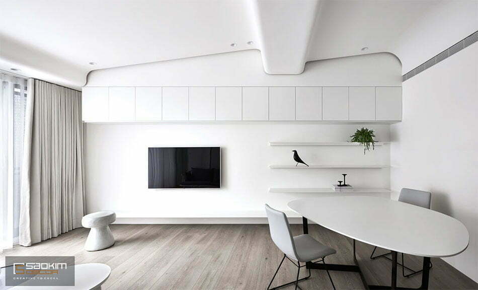 Gần đây trong phong cách tối giản đã xuất hiên nhiều màu sắc, hoa văn và các hình khối mềm mại hơn