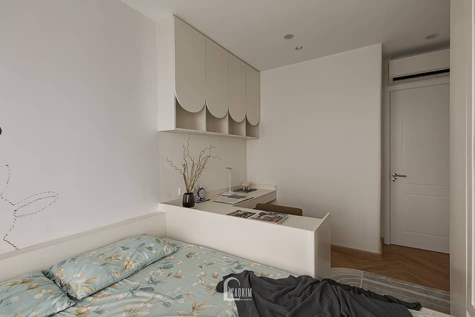 Hoàn thiện thiết kế thi công nội thất phòng ngủ bé trai chung cư Aqua Bay Ecopark - phong cách Parisian tạo không gian tối giản, linh hoạt, năng động và giàu tính trải nghiệm cho bé