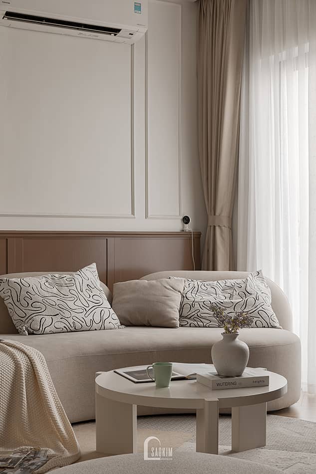 Hoàn thiện thiết kế thi công nội thất chung cư Aqua Bay Ecopark 3 ngủ phong cách Parisian