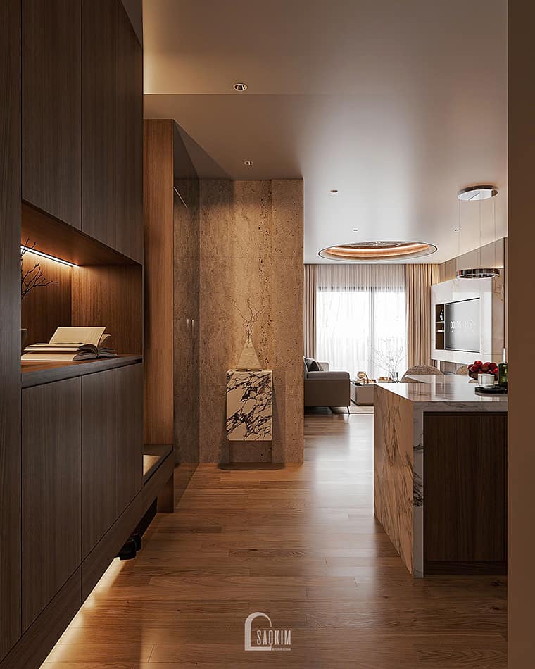 Thiết kế nội thất chung cư cao cấp The Nelson 83m² phong cách hiện đại luxury