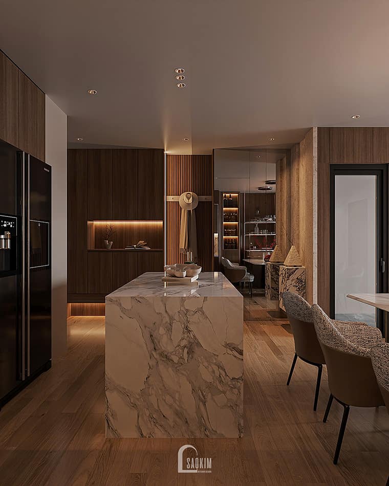 Thiết kế nội thất chung cư cao cấp The Nelson 83m² phong cách hiện đại luxury - Khu vực sảnh vào & tủ giày ấn tượng từ cái nhìn đầu tiên