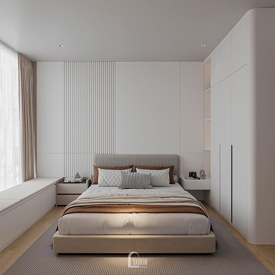 Thiết kế phòng ngủ phụ chung cư cao cấp The Nelson – linh hoạt cho nhu cầu sử dụng