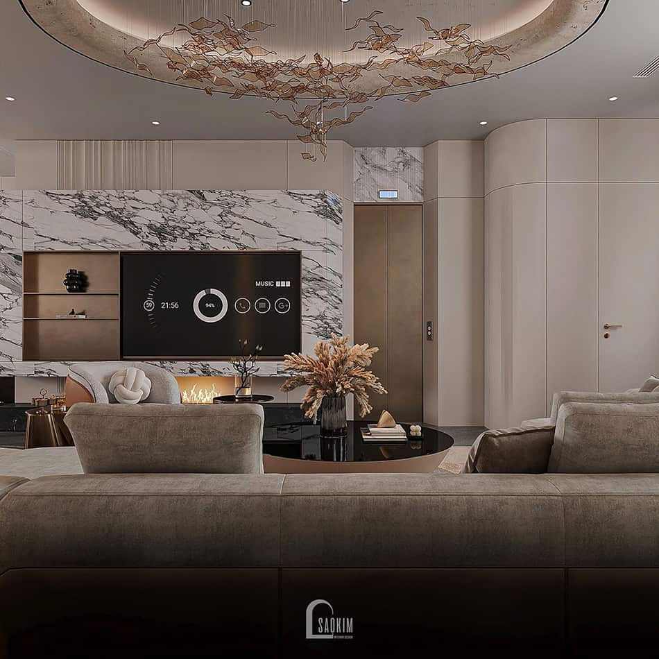 Thiết kế nhà liền kề Townhouse Mỹ Đình theo phong cách hiện đại Luxury