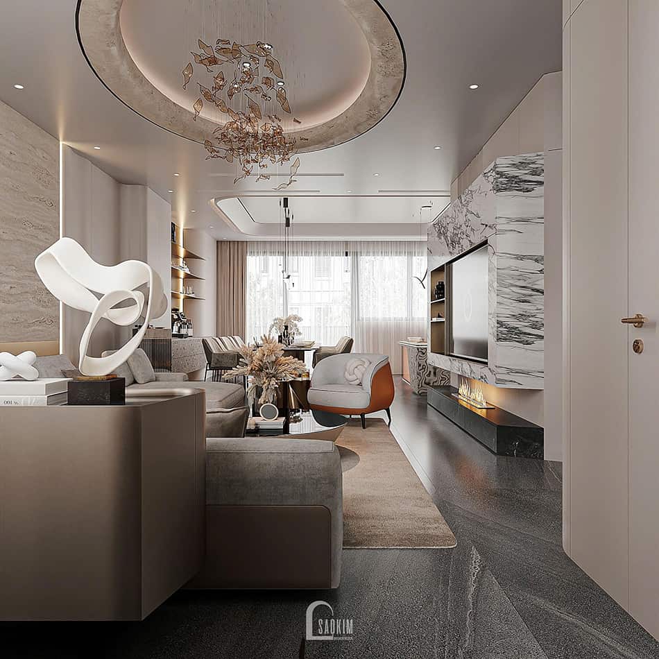 Thiết kế nhà phố liền kề Townhouse Mỹ Đình theo phong cách hiện đại Luxury không phô trương quá mức, nhưng từng chi tiết đều toát lên đẳng cấp của người sở hữu