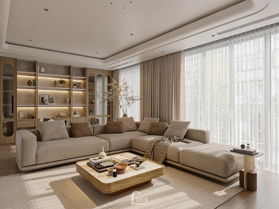 Thiết Kế Nhà Phố 90m² Mỹ Đình Phong Cách Japandi - nơi để sống chậm lại, cảm nhận và tận hưởng