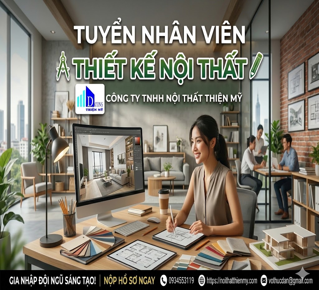 Tuyển Nhân Viên Thiết Kế Nội Thất - Công Ty TNHH Nội Thất Thiện Mỹ